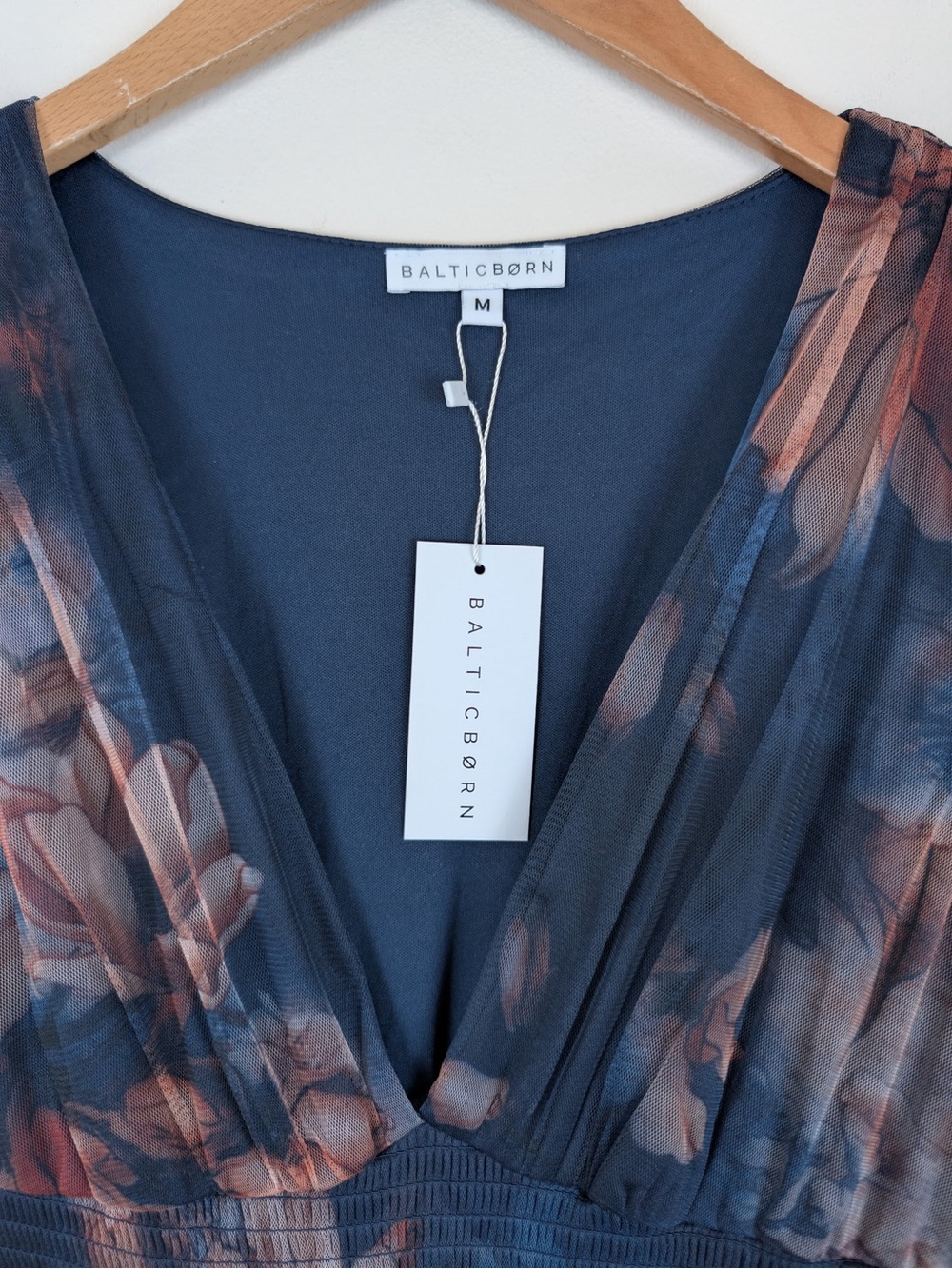 Baltic Born Layla Tulle Maxi Dress Dark Blue Floral - Picture 3 of 8